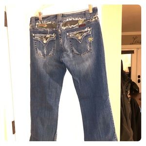 MissMe Camo and Rhinestone Jeans